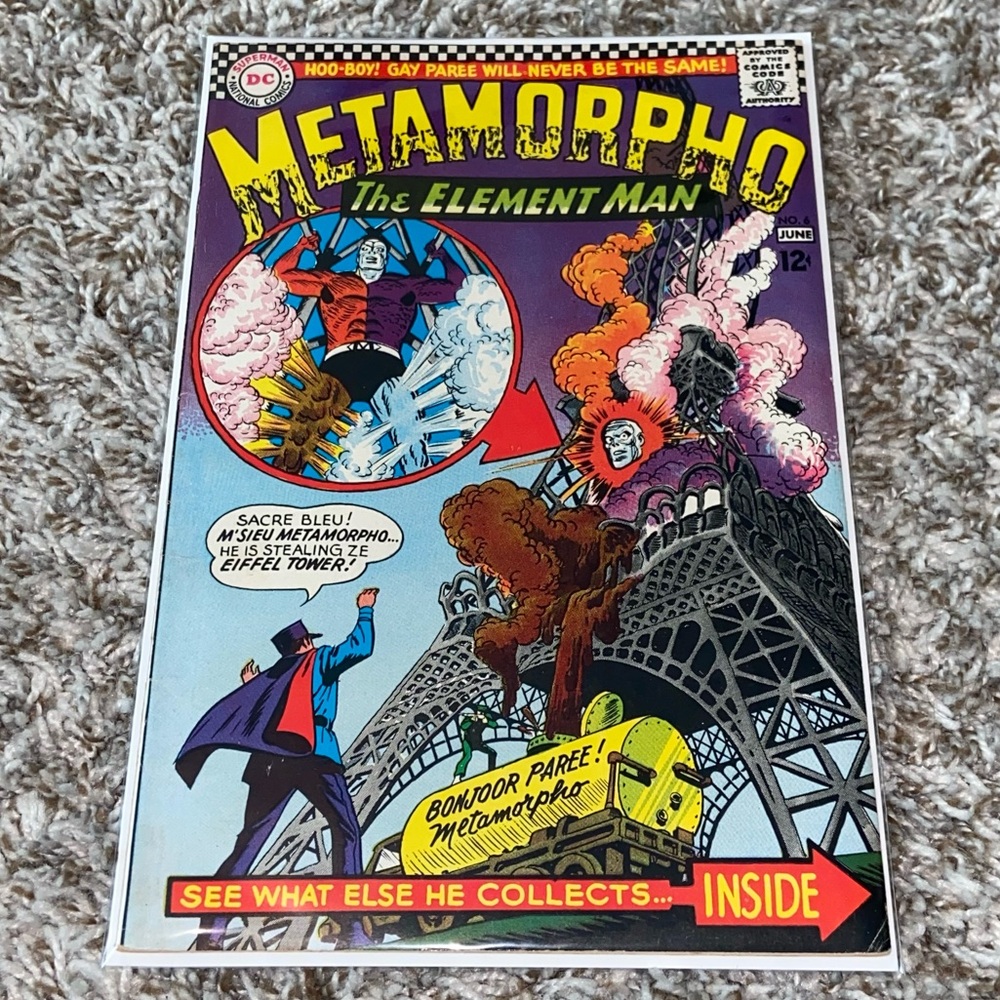 VINTAGE 1966 DC COMICS Metamorpho Bonjour Paree! Silver Age Comic #6